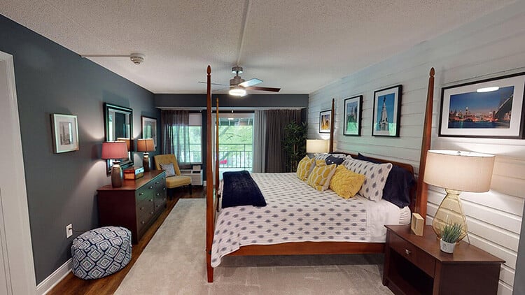Bedroom in a Senior Living apartment