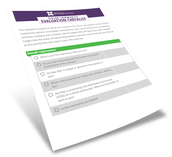 Senior Community Evaluation Checklist