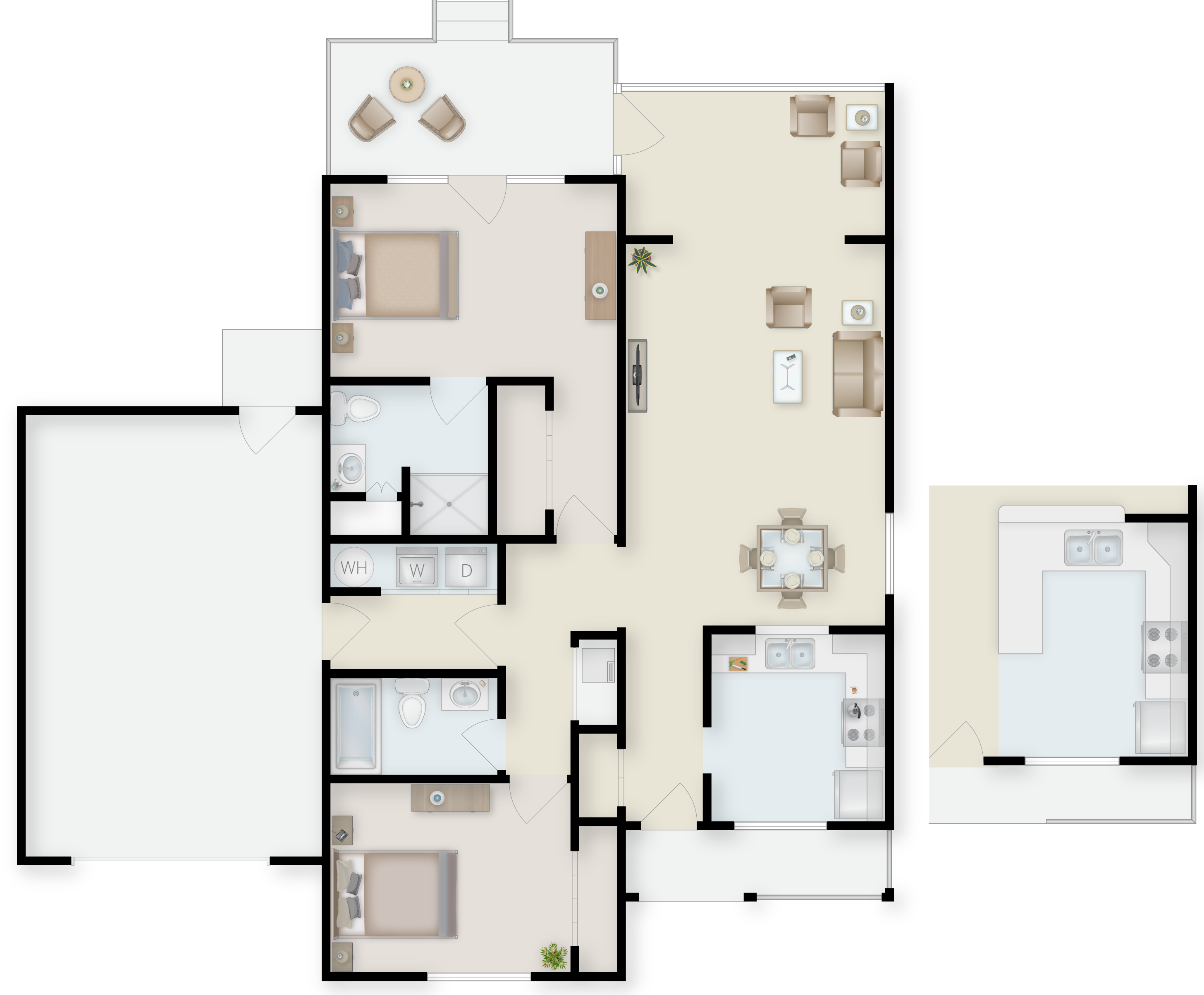 WVD_IL-Cottages_BradfordwSunroom_2b2b_1110_staged