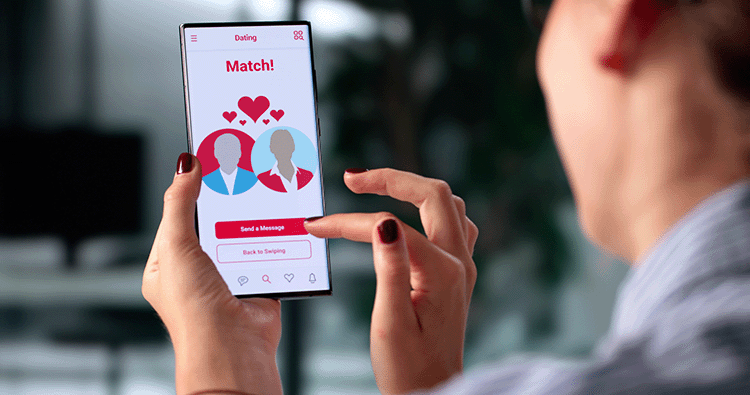 Dating app match for romance scam for seniors