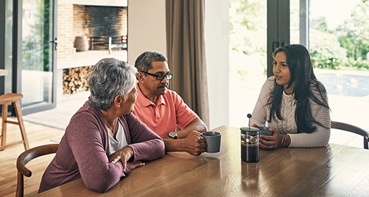 Family Conversationi about Senior Living Community
