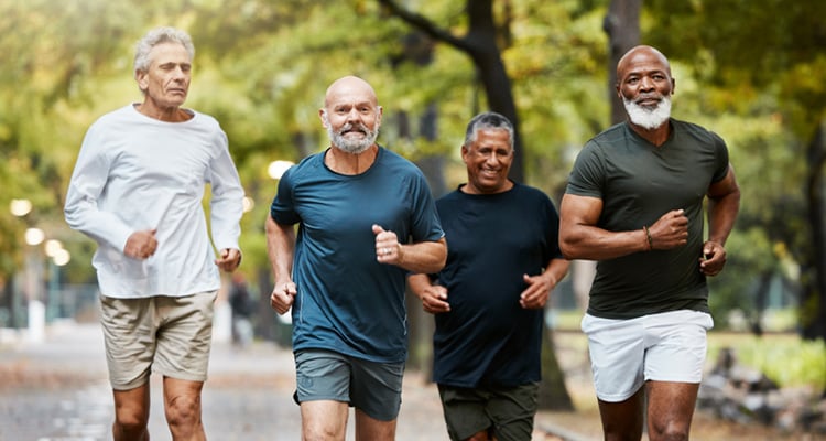 Four Men Running