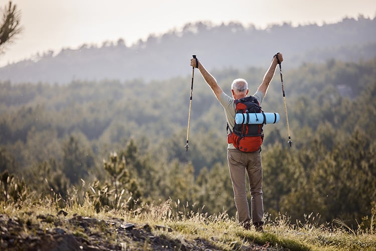 Man hiking outdoors