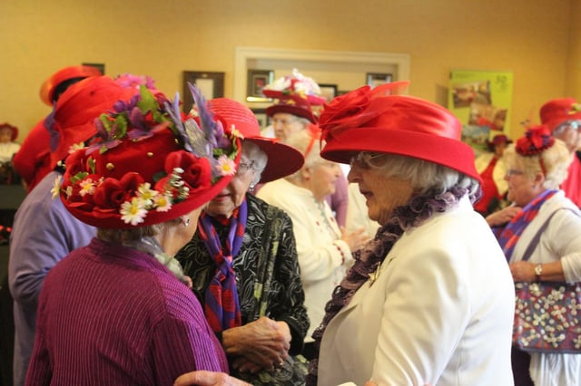 red hat society at presbyterian senior living