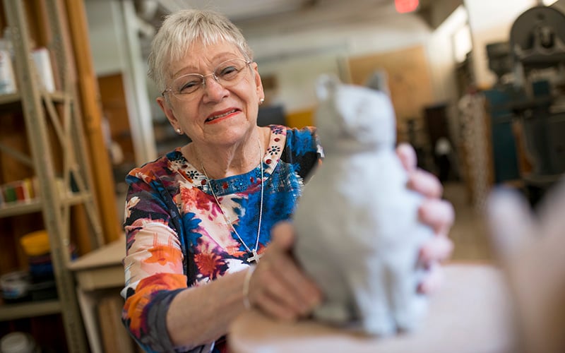 Lady Making Ceramics