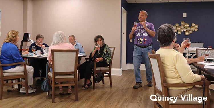 Quincy Wine club with Dining Director