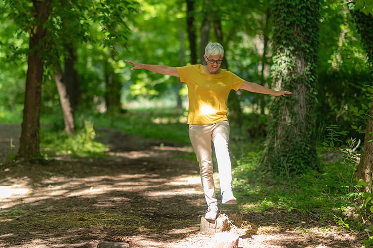 Senior Woman Balancing