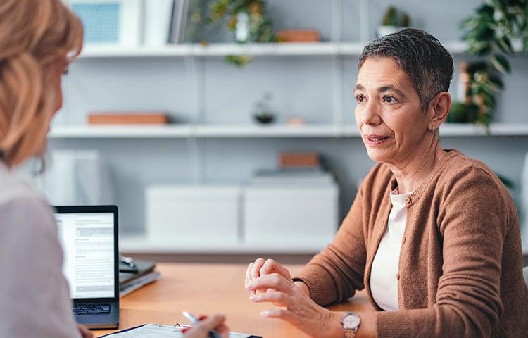 Senior Woman talking