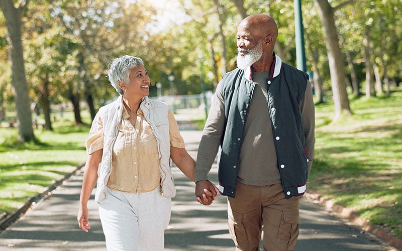 Senior Couple Walking