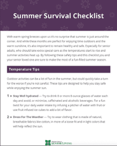 Summer Survival Checklist