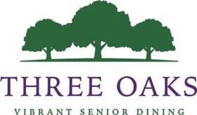 Three Oaks Dining logo, a large green tree