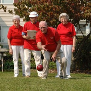 Playing Boccee at Windy Hill Village