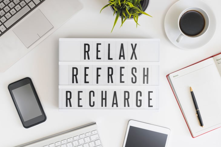 Relax Refresh Recharge Sign