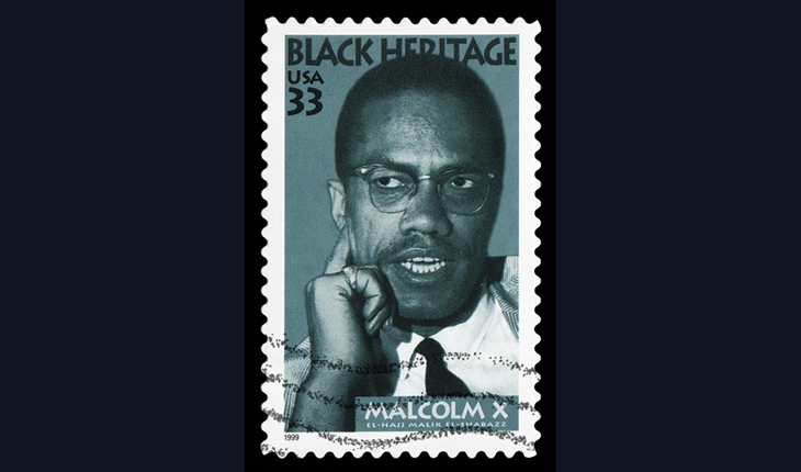 malcolm x stamp