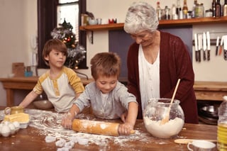 Grandkids cooking