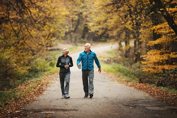 Lancaster Top Place to Retire- Senior Couple Walking