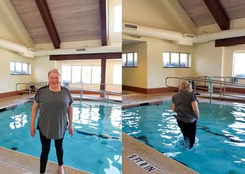 jumping in pool fully clothed