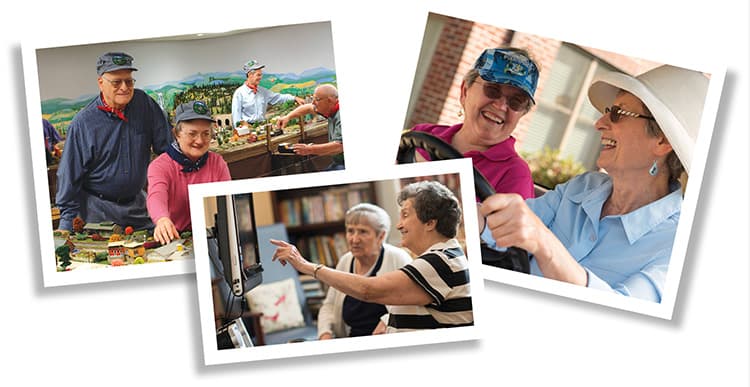 Older Adults in Train Room